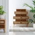 Фото #9 товара Мебель для прихожей с ящиками SASHA 80 x 33 x 94 cm Натуральный Деревянный Кремовый ротанг