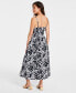 Фото #2 товара Women's Rumpled Tie-Front Midi Dress, Created for Macy's