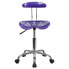 Фото #3 товара Vibrant Violet And Chrome Swivel Task Chair With Tractor Seat