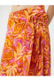 Фото #5 товара Юбка Koton Макси на завязках спереди из вискозы с цветочным узором