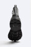 Фото #4 товара Кожаные ботинки со шнуровкой и рифленой подошвой ZARA