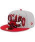 Фото #1 товара Men's Gray, Red Chicago Bulls Tip-Off Two-Tone 59FIFTY Fitted Hat