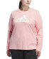 Plus Size Badge Of Sport Long-Sleeve Top