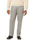 ფოტო #1 პროდუქტის Men's Signature Relaxed Fit Pleated Iron Free Pants with Stain Defender