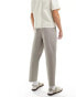 Фото #4 товара Selected Homme loose fit cropped pleat trouser in beige