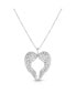 ფოტო #1 პროდუქტის Cubic Zirconia Angel Wings Pendant In Silver Plate