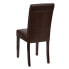 Фото #2 товара Dark Brown Leather Parsons Chair
