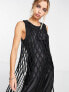 Фото #2 товара Вечернее платье ASOS DESIGN - Сатиновое макси в черном с деталями макраме