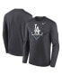 Фото #1 товара Men's Anthracite Los Angeles Dodgers Icon Legend Performance Long Sleeve T-shirt