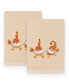 Фото #1 товара Textiles Autumn Gnomes Embroidered Luxury 100% Turkish Cotton Hand Towels Set, 2 Piece