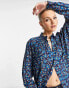 Фото #4 товара Love Moschino 80s flower print shirt in blue