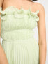 Фото #5 товара ASOS DESIGN pleat bandeau mini dress with flippy hem in sage