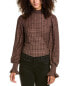 Nation Ltd Violet Prim & Proper Top Women's Brown Xs