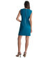 Women's Sleeveless Drape-Front Sleeveless Sheath Dress