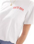 Pieces oversized Toyko t-shirt in white and red TOKYO RED, XS - фото #6