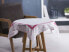 Фото #1 товара Obrus / serweta na stół bawełniany biały / obszycie trójkąty kwadratowy 80 x 80 cm