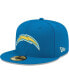 Фото #4 товара Men's Powder Blue Los Angeles Chargers Omaha Primary Logo 59FIFTY Fitted Hat