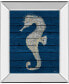 Фото #1 товара Antique Seahorse on Blue Il by Patricia Pinto Mirror Framed Print Wall Art - 22" x 26"