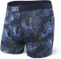 Фото #1 товара Saxx 176628 Mens Vibe Modern Fit Casual Underwear Boxer Brief Blue Size Small