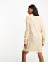 Фото #3 товара JDY v neck lightweight mini jumper dress in cream