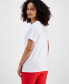 Women's Tiki Christmas Tee, Created for Macy's bright white combo, S - фото #2