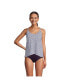 Фото #4 товара Women's D-Cup Chlorine Resistant Tulip Hem Tankini Swimsuit Top