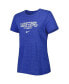 ფოტო #3 პროდუქტის Women's Royal England National Team Varsity Space-Dye T-shirt