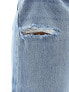 Фото #4 товара Stradivarius fluid wide leg jean in medium blue wash