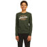 JACK & JONES Logo long sleeve T-shirt Kombu Green / Print White + Marmelade, 12 лет - фото #2