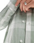 ASOS DESIGN 90s oversized check shirt in sage green