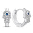 Фото #1 товара Modern Silver Hamsa Hoop Earrings EA667W