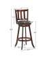 Фото #3 товара Set of 2 29.5'' Swivel Bar stool Leather Padded Dining Pub