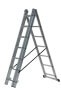 Фото #1 товара Алюминиевая лестница AWTOOLS 3x11, шаг 150 кг, адаптация к лестницам