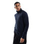 Фото #1 товара Selected Homme roll neck knit jumper in navy