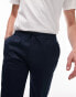 Topman skinny smart trousers with elasticated waistband in navy