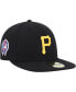 ფოტო #2 პროდუქტის Men's Black Pittsburgh Pirates 9/11 Memorial Side Patch 59Fifty Fitted Hat