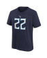 Фото #3 товара Big Boys Derrick Henry Navy Tennessee Titans Player Name and Number T-shirt