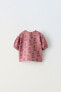 Фото #3 товара Комбинированная блуза из крепа с принтом «тюльпан» ZARA