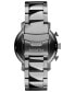 ფოტო #4 პროდუქტის Men's Chronograph Black Stainless Steel Bracelet Watch 45mm