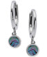 Abalone Disc Dangle Hoop Drop Earrings in Sterling Silver, Created for Macy's