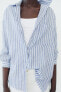 Oversize striped linen blend shirt