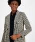 Фото #3 товара Women's Houndstooth Jacquard Blazer