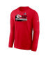 Фото #3 товара Men's Red Kansas City Chiefs Super Bowl LVIII Champions Iconic Long Sleeve T-shirt