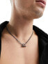 Фото #1 товара Icon Brand fluidity T-bar chain necklace in gunmetal