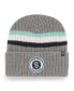 Фото #2 товара Men's Charcoal Seattle Kraken Highline Cuffed Knit Hat