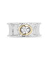 ფოტო #1 პროდუქტის Cubic Zirconia Two Tone Hammered Center Ring