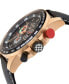 ფოტო #2 პროდუქტის Men's Scuderia Black Italian Leather Watch 45mm