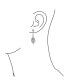 ფოტო #3 პროდუქტის Bridal Teardrop Marquise Cluster Cubic Zirconia CZ Prom Pageant Statement Dangle Earrings For Women Rhodium Plated Brass