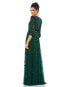 Фото #16 товара Women's Embellished V Neck 3/4 Sleeve A Line Gown