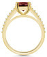 ფოტო #3 პროდუქტის Garnet (3-1/10 ct. t.w.) and Diamond (1/4 ct. t.w.) Ring in 14K Yellow Gold